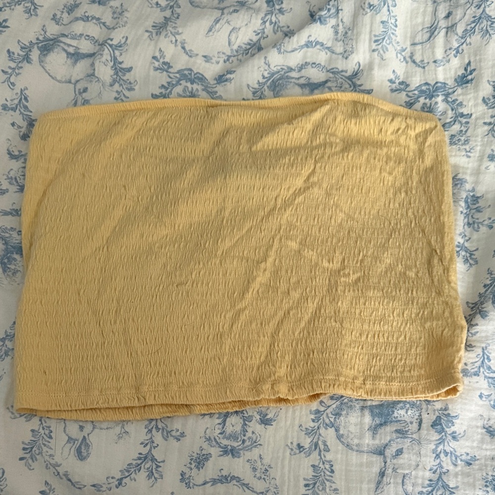 American Eagle Outfitters Yellow Strapless Tube Top